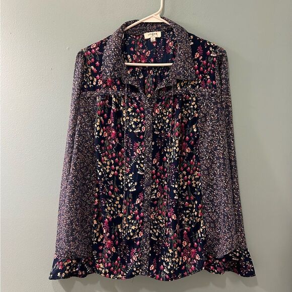 NWOT … UMGEE USA “Size: L” Floral Blouse - Picture 1 of 3